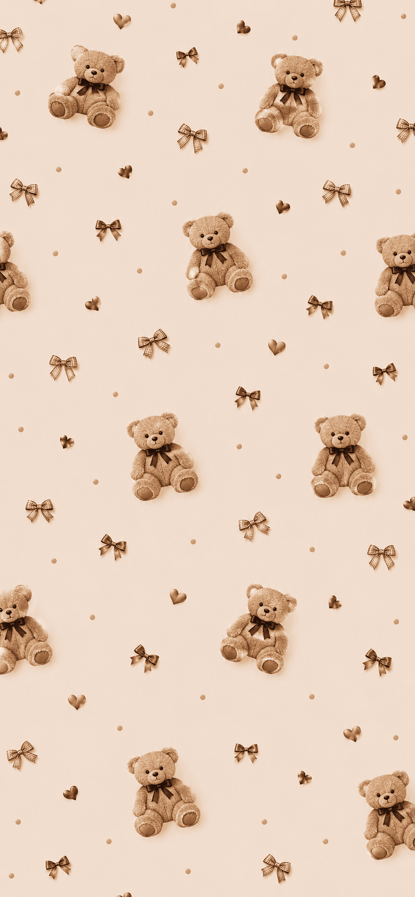 Soft pastel coquette iPhone wallpaper with a gentle repeating pattern
