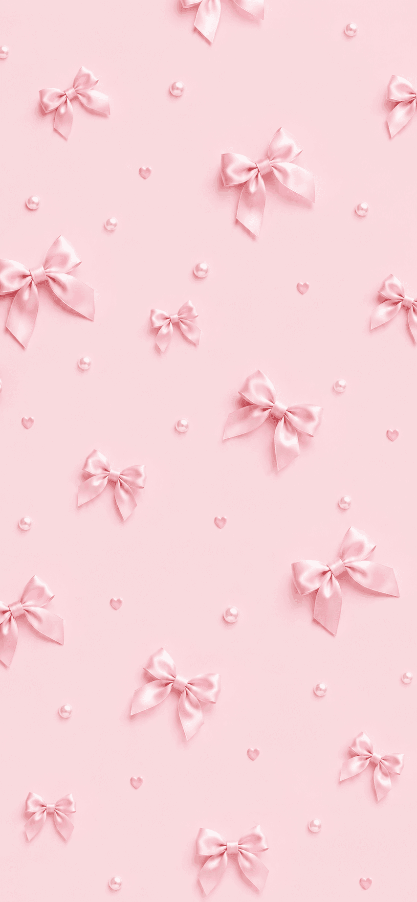 Pale pink coquette iPhone wallpaper with a soft repeating pattern